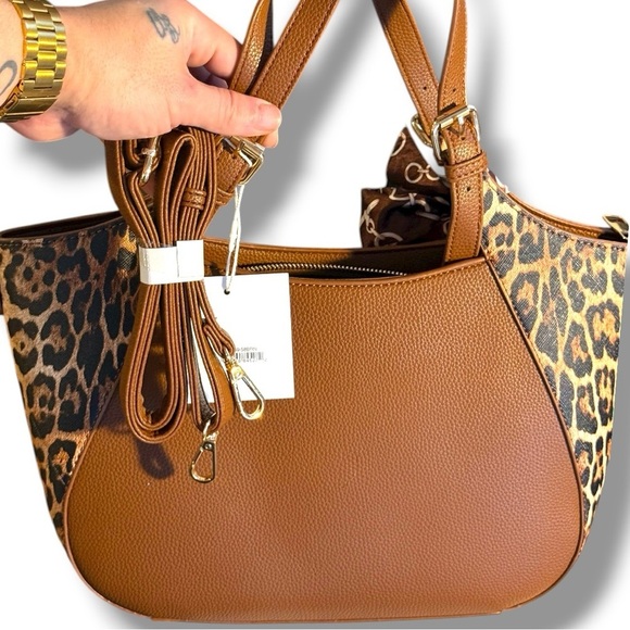 ✨ACCENT Leopard Print Brown Tote Shoulder Bag NWT ✨ - Picture 10 of 10